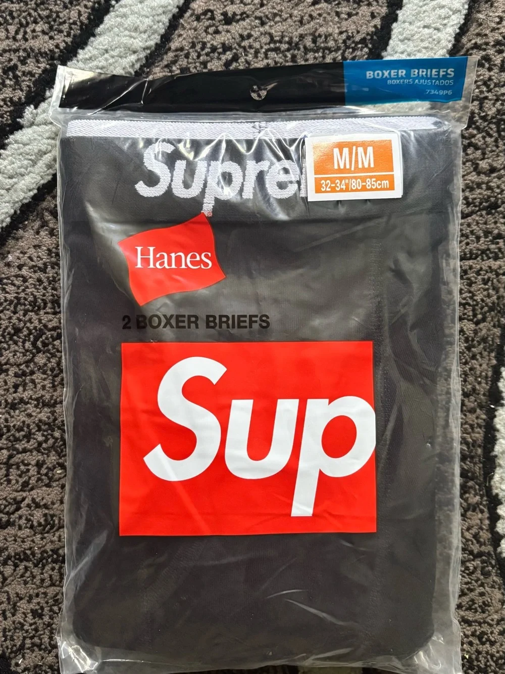 Hanes Boxer Briefs 2-Pack in Black and White